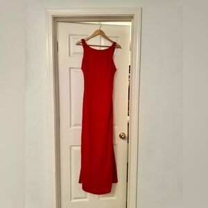 Vintage 90s red maxi dress